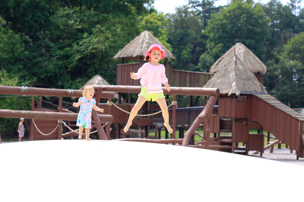 One of the coolest playgrounds for tots and kids alike at the Knuthenborg Safari Park in Denmark, an easy day trip from Copenhagen .